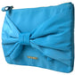 Twinset Elegant Silk Clutch with Bow Accent