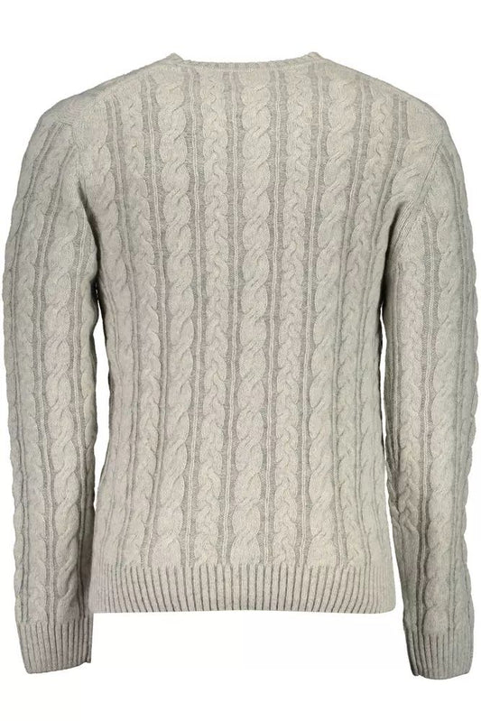 Gant Elegant Gray Wool-Blend Sweater