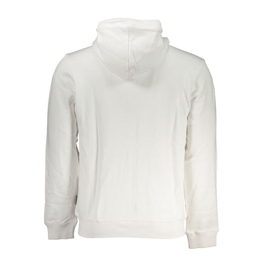 Napapijri Chic White Hooded Cotton Sweatshirt