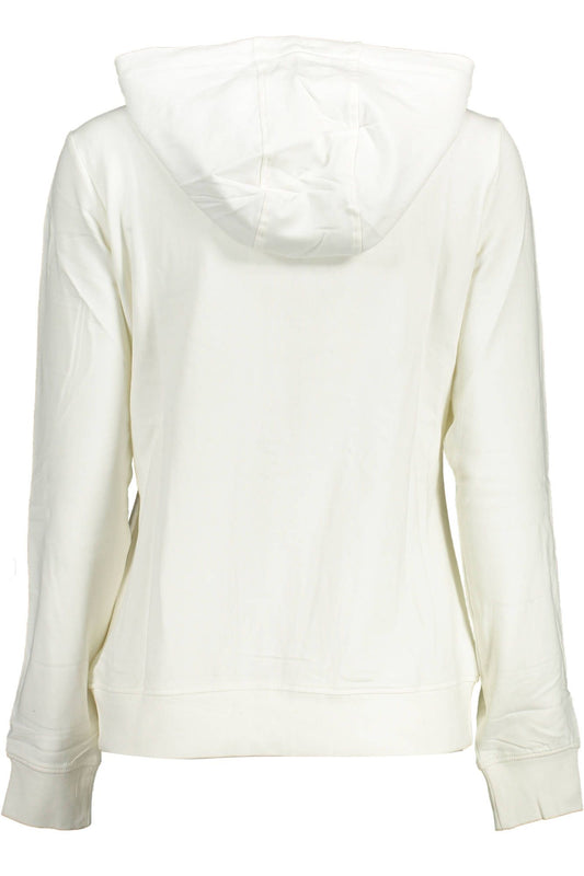 U.S. POLO ASSN. Chic White Hooded Zip Sweatshirt with Logo Detail