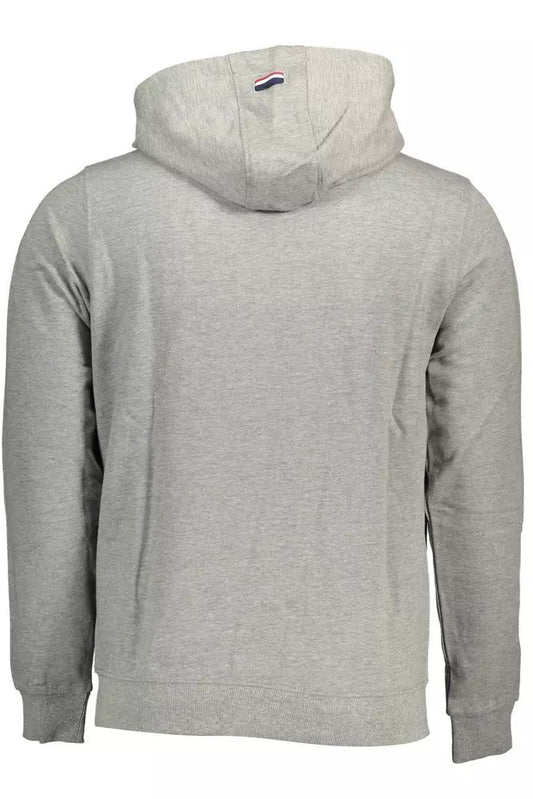 U.S. POLO ASSN. Chic Gray Hooded Sweatshirt with Embroidered Logo