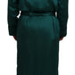 Dolce & Gabbana Elegant Silk Robe in Lush Green