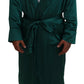 Dolce & Gabbana Elegant Silk Robe in Lush Green
