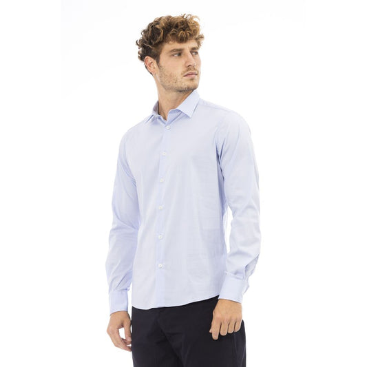 Baldinini Trend Elegant Light Blue Italian Collar Shirt