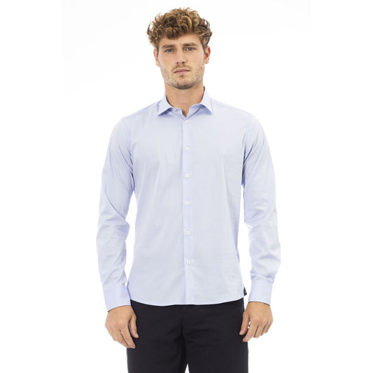 Baldinini Trend Elegant Light Blue Italian Collar Shirt