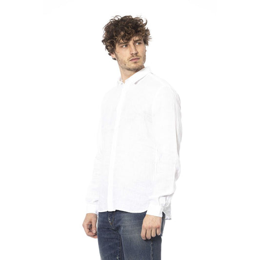 Distretto12 Elegant White Linen Italian Shirt
