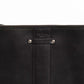 Trussardi Elegant Black Leather Pocket Clutch Bag
