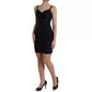 Dolce & Gabbana Black Nylon Bodycon Corset Bustier Mini Dress