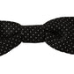 Dolce & Gabbana Elegant Black Polka Dot Silk Bow Tie