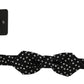 Dolce & Gabbana Elegant Black Polka Dot Silk Bow Tie