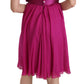 Dolce & Gabbana Elegant Fuchsia Pink Silk Bow Front Dress