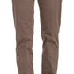 Dondup Chic Brown Straight Cut Trousers