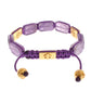 Nialaya Dazzling Diamond Gold-Plated Amethyst Bracelet