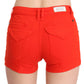 PLEIN SUD Chic Mid Waist Mini Shorts in Vibrant Orange