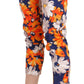 LANACAPRINA Floral Print Skinny Mid-Waist Pants