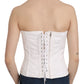 Dolce & Gabbana Elegant White Strapless Corset Top