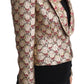 Dolce & Gabbana Glittering Gold Floral Sequined Blazer Jacket