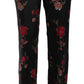 Dolce & Gabbana Elegant Floral Print Boot Cut Trousers