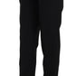 Dolce & Gabbana Elegant Pleated Tapered Black Trousers