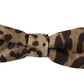 Dolce & Gabbana Exquisite Silk Leopard Print Bow Tie