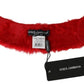 Dolce & Gabbana Elegant Red Lambskin Scarf