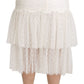 Dolce & Gabbana Elegant White Lace High-Waist Skirt