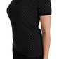 Dolce & Gabbana Elegant Black Dotted Polo Shirt