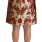 Dolce & Gabbana Opulent Gold Floral Jacquard Skirt