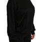 Dolce & Gabbana Elegant Black Cotton Crew Neck Pullover Sweater