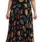 Dolce & Gabbana Elegant Sea Shells Print Silk Midi Dress