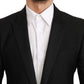 Dolce & Gabbana Elegant Black Polka Dotted Wool Blend Blazer