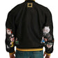 Dolce & Gabbana Multicolor Motive Bomber Style Jacket