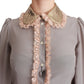 Dolce & Gabbana Elegant Silk Blend Sequin Collar Shirt