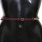 Dolce & Gabbana Crystal Studded Waist Belt in Purple