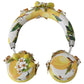 Dolce & Gabbana Glamorous Gold-Embellished Leather Headphones