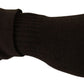 Costume National Elegant Brown Knitted Gloves