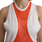 Dsquared² Elegant Sleeveless Cotton Tank in Orange