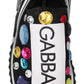 Dolce & Gabbana Black Crystal-Embellished Low Top Sneakers