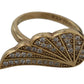 Nialaya Elegant Gold-Crystal Embellished Ring