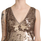 Liu Jo Glamorous V-Neck Sleeveless Sequin Mini Dress