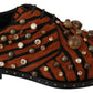 Dolce & Gabbana Tiger Pattern Crystal Embellished Flats