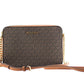 Michael Kors Jet Set Large East West Saffiano Leather Crossbody Bag Handbag [Brown Signature]