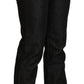 Ermanno Scervino Chic Black Mid Waist Skinny Jeans