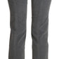 Ermanno Scervino Chic Gray Mid Waist Cropped Trousers