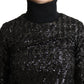 Dolce & Gabbana Elegant Sequined Turtleneck Sweater