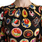 Dolce & Gabbana Chic Multicolor Maxi Desserts Print Dress