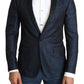 Dolce & Gabbana Elegant Martini Blue Slim Fit Blazer