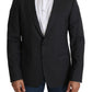 Dolce & Gabbana Elegant Gray Wool Silk Blend Slim Fit Blazer