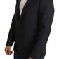 Dolce & Gabbana Elegant Gray Wool Silk Blend Slim Fit Blazer