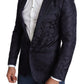 Dolce & Gabbana Elegant Silk Blend Martini Blazer in Blue